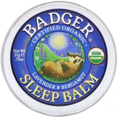 Badger Company, 유기농, 슬립 밤, 라벤더 및 베르가모트, 21g(0.75oz)