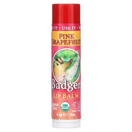 Badger Company, 유기농, 립밤, 핑크 자몽, 4.2g(15oz)