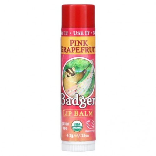 Badger Company, 유기농, 립밤, 핑크 자몽, 4.2g(15oz)