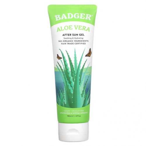 Badger Company, 알로에 베라 젤, 무향, 4 fl oz (118 ml)