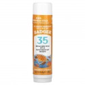 Badger Company, 키즈, 천연 미네랄 자외선 차단 페이스 스틱, SPF 35, 귤 & 바닐라, 18.4g(0.65oz)