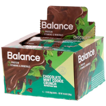 Balance Bar, Nutrition Bar, 초콜릿 민트 쿠키 크런치, 바 6개, 각 50g(1.76oz)