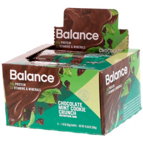 Balance Bar, Nutrition Bar, 초콜릿 민트 쿠키 크런치, 바 6개, 각 50g(1.76oz)