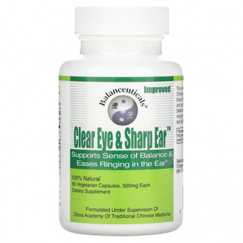 Balanceuticals, Clear Eye & Sharp Ear, 500mg, 식물성 캡슐 60정