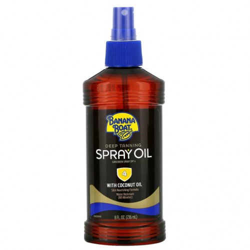 Banana Boat, 딥 태닝 스프레이 오일, 코코넛오일 함유, SPF 4, 236ml(8fl oz)