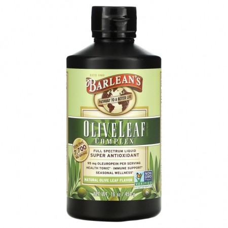 Barlean's, 올리브 잎 복합체, 천연 올리브 잎 향, 454g(16oz)