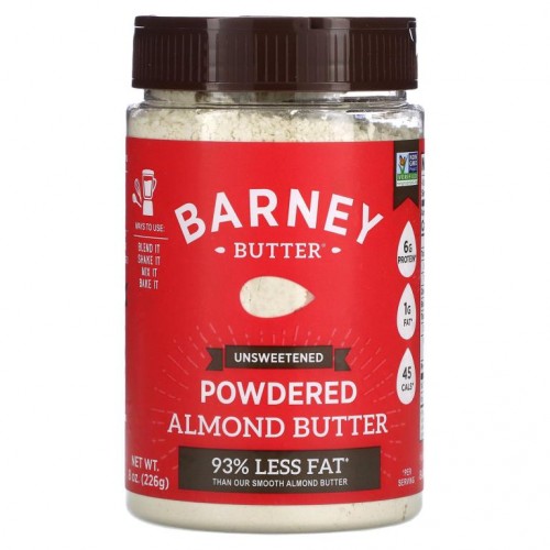 Barney Butter, 파우더 아몬드 버터, 무가당, 226g(8oz)
