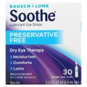 Bausch + Lomb, Soothe, 연고형 안약, 보존제 무함유, 일회용 30개, 각 0.6ml(0.02fl oz)