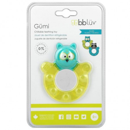 Bbluv, Gumi, Chillable Teething Toy, Owl, 1 Count