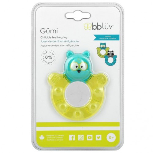 Bbluv, Gumi, Chillable Teething Toy, Owl, 1 Count