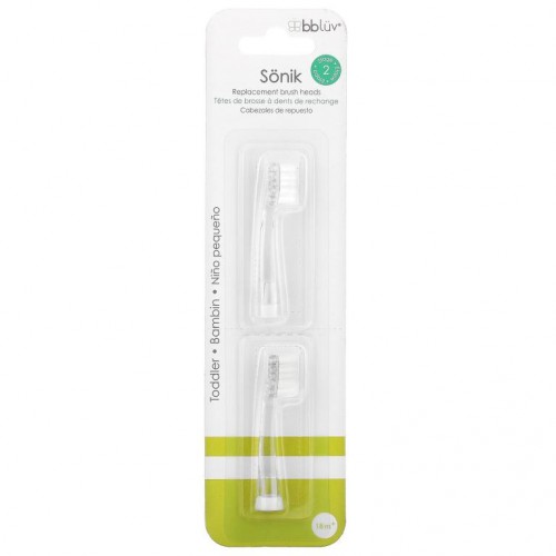 Bbluv, Sonik, Replacement Brush Heads, Stage 2, 18+ Months, 2 Pack
