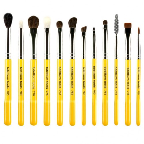Bdellium Tools, Studio Line, 아이 브러시 세트 및 파우치, 12 개입 세트
