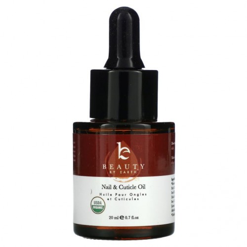 Beauty By Earth, 유기농 손발톱 및 큐티클 오일, 20ml(0.7fl oz)