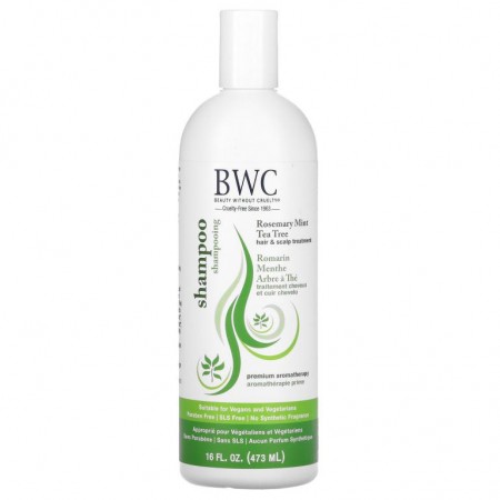 Beauty Without Cruelty, 샴푸, 로즈메리 민트 티트리, 473ml(16fl oz)