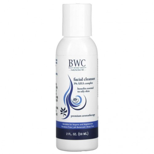 Beauty Without Cruelty, 3% AHA 컴플랙스, 페이셜 클렌져, 2 플루 온즈 (59 ml)