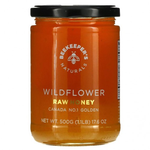 Beekeeper's Naturals, 생꿀, 야생화, 500g(17.6oz)