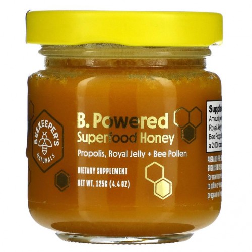 Beekeeper's Naturals, B. 파워드, 슈퍼 푸드 꿀, 125g(4.4oz)