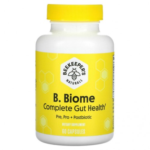 Beekeeper's Naturals, B. Biome, 완벽한 장 건강, 캡슐 60정