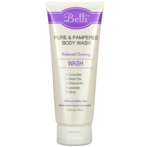 Belli Skincare, Pure & Pampered Body Wash, 6.5 fl oz (191 ml)