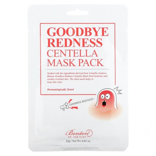 Benton, 굿바이 홍조 센텔라 뷰티 마스크 팩, 10개입, 각 23g(0.81oz)
