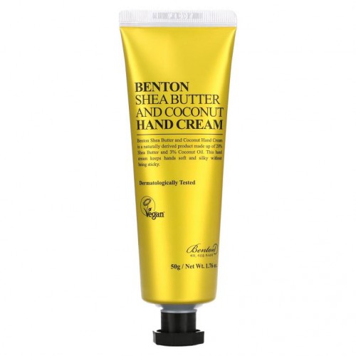 Benton, 시어버터 앤드 코코넛 핸드 크림, 50g(1.76oz)