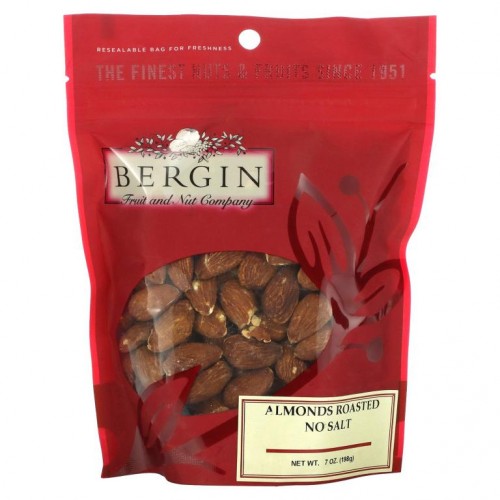 Bergin Fruit and Nut Company, 볶은 아몬드, 무염, 198g(7oz)