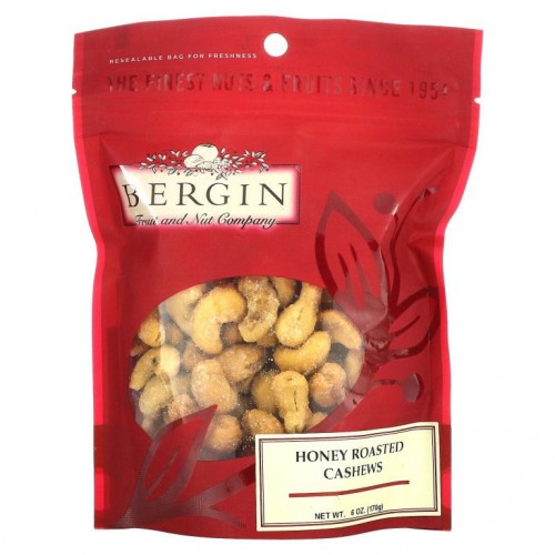 Bergin Fruit and Nut Company, 허니 로스티드 캐슈, 170g(6oz)