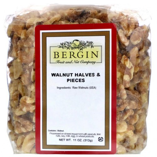 Bergin Fruit and Nut Company, 월넛 하프 앤 피스, 312g(11oz)