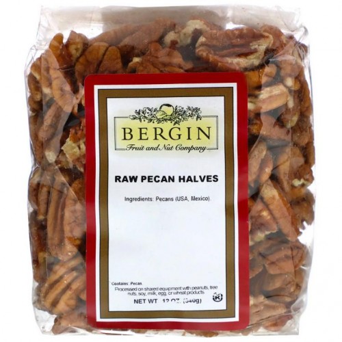 Bergin Fruit and Nut Company, 반으로 쪼갠 무가공 피칸, 340g(12oz)