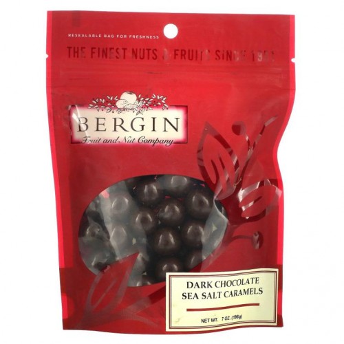 Bergin Fruit and Nut Company, 다크 초콜릿 바다 소금 카라멜, 198g(7oz)