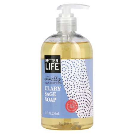 Better Life, Naturally Skin-Soothing Soap, Clary Sage, 12 oz (354 ml)