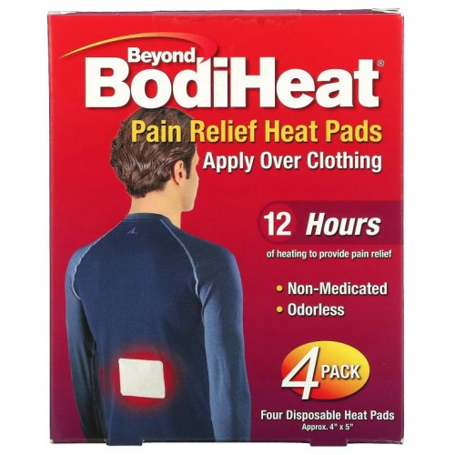 Beyond BodiHeat, Pain Relief Heat Pads, 4 Pack