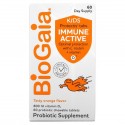 BioGaia, 어린이용, L. 루테리 + 비타민D 함유 이윤 액티브, 오렌지, 프로바이오틱 츄어블 60정