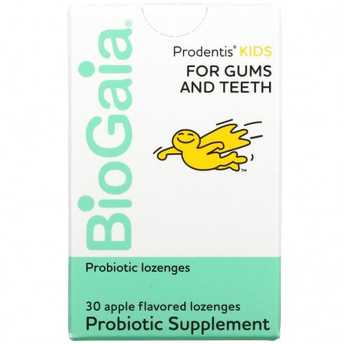 BioGaia, 어린이용, 잇몸과 치아를 위한 Prodentis, 사과 맛, 사탕 정제 30정