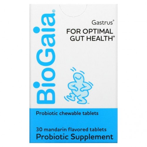 BioGaia, Gastrus, 장 건강에 최적, 감귤 맛, 30정