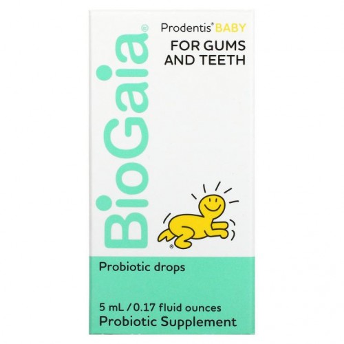 BioGaia, Prodentis 베이지, 프로바이오틱 드롭, 잇몸 및 치아용, 5ml(0.17fl oz)