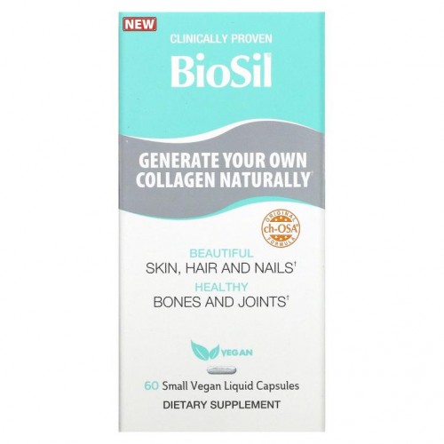 BioSil, Advanced Collagen Generator, 소형 비건 액상 캡슐 60정