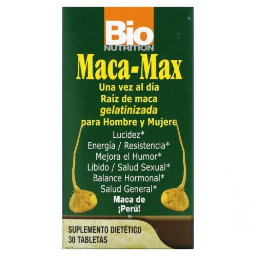 Bio Nutrition, 마카 맥스, 1,000mg, 30정