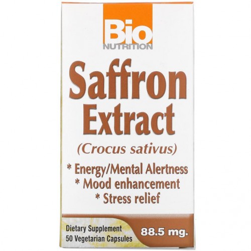 Bio Nutrition, 사프란 추출물, 베지 캡슐 50정