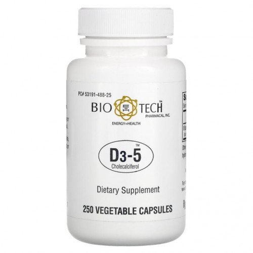 Bio Tech Pharmacal, D3-5 콜레칼시페롤, 캡슐 250정