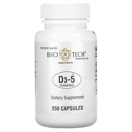 Bio Tech Pharmacal, D3-5 콜레칼시페롤, 250 정