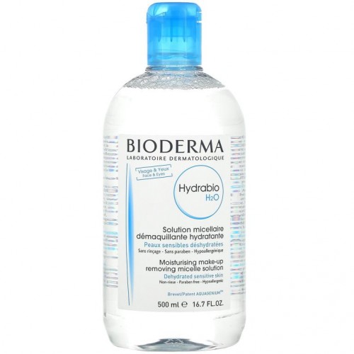 Bioderma, 하이드라바이오 H2O, 모이스처라이징 메이크업 리무빙 미셀 솔루션, 500ml(16.7fl oz)