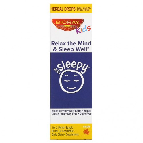 Bioray, 어린이용, NDF Sleepy, 긴장 완화 및 숙면 지원, 메이플, 60ml(2fl oz)