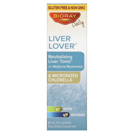 Bioray, Liver Lover, 리바이탈라이징 리버 토닉, 알코올 무함유, 60ml(2fl oz)