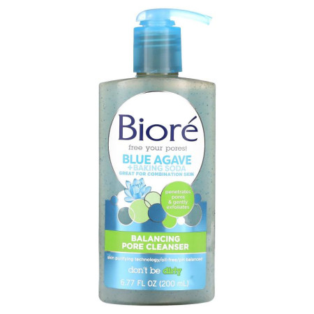 Biore, 밸런싱 포어 클렌저, 블루 아가베 + 베이킹소다, 6.77fl oz(200ml)