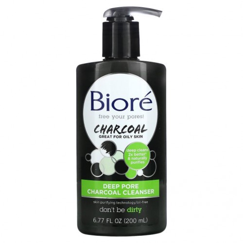 Biore, 딥 포어 차콜 클렌저, 6.77fl oz(200ml)