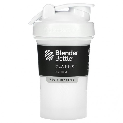Blender Bottle, 고리가 있는 클래식 타입, 화이트, 600ml(20oz)