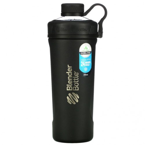 Blender Bottle, Radian, 절연 스테인리스 스틸, 매트 블랙, 26oz