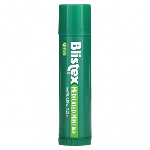 Blistex, 메디케이티드 립밤, 입술 보호제/자외선 차단제, SPF 15, 민트, 4.25g(0.15oz)