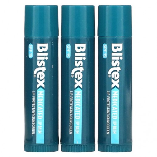 Blistex, 메디케이티드 립밤, 입술 보호제/자외선 차단제, SPF 15, 3종 밤 밸류팩, 각 4.25g(0.15oz)
